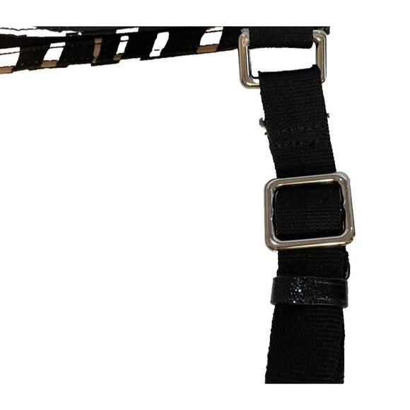 Authentic Coach Crossbody Bag Purse Nylon Zebra Print Black Tan COA Entrupy Logo - Picture 11 of 11